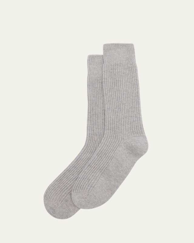 Zera Cashmere Rib Crew Socks